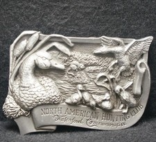 XE07135 VINTAGE 1970s NORTH AMERICAN HUNTING CLUB ORGANIZATION BELT BUCKLE
