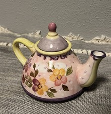 Tracy Porter Lavender Floral Hand Painted Tea for One teapot