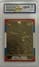 MICHAEL JORDAN 1998 Fleer *86 Rookie* 23KT GOLD GRADED WCG 10💎GEM MINT Bulls🔥