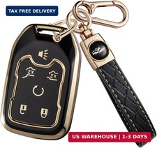 Soft TPU for Chevy Key Fob Cover with Keychain, Key Case Shell Full Protection f