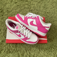 Nike Dunk Low GS Pink/White Leather Low Top S...