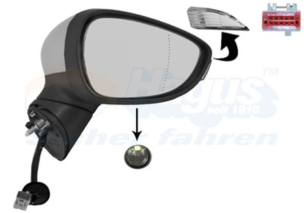 AußEnspiegel Hagus VAN Wezel 1808828 FüR Ford Fiesta CCN CB1 10 Komplettspiegel-image