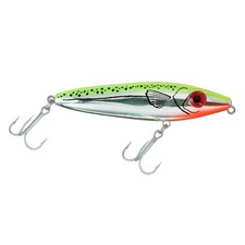 MirrOLure 83MR CRCH She Dog Surface Walk CHT Bk Chr Org 4in 3 4oz Mirrolure