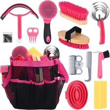 Horse Grooming Kit 13 Piece with Tote Bag, Horse Brushes for Grooming and