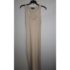 Lulus Maxi tank side slit dress large oatmeal beachy summer Boho