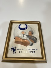 Placa de casco Technigraph vintage de los Baltimore Colts 1965
