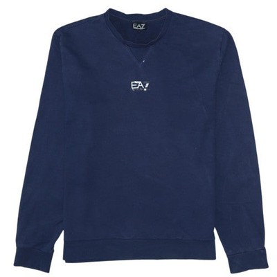 Emporio Armani EA7 Herren Pullover Sweatshirt Blau Rundhals M