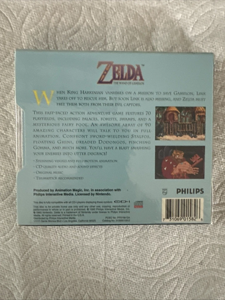 Authentic Y-fold Sealed Philips CD-i Legend of Zelda Wand of Gamelon Please Read - Image 2 of 4