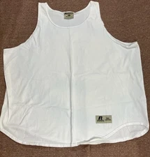 Russell Athletic XXL Pro Cotton Vintage Tank Top White 100% Cotton