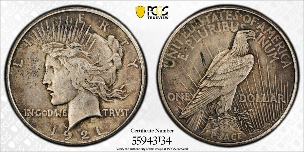 1921 Year Grade AU 55 Peace Dollars (1921-1935) for sale | eBay