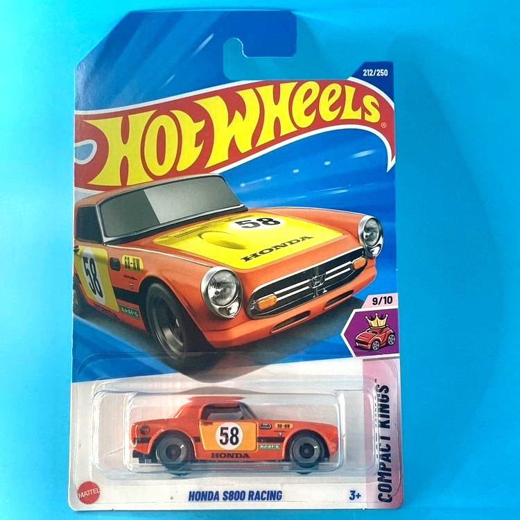HOT WHEELS 2025 HONDA S800 RACING TREASURE HUNT ORANGE 212/250 JBC30 F. CAMPBELL