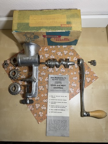 VTG Universal #1 Tabletop Meat Food Grinder Cast Iron ~Very Nice~