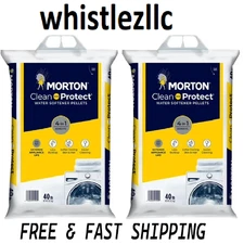 Morton Salt Clean and Protect Water Softener Salt Pellets, 40 lb. Bag ( 2 PACK )