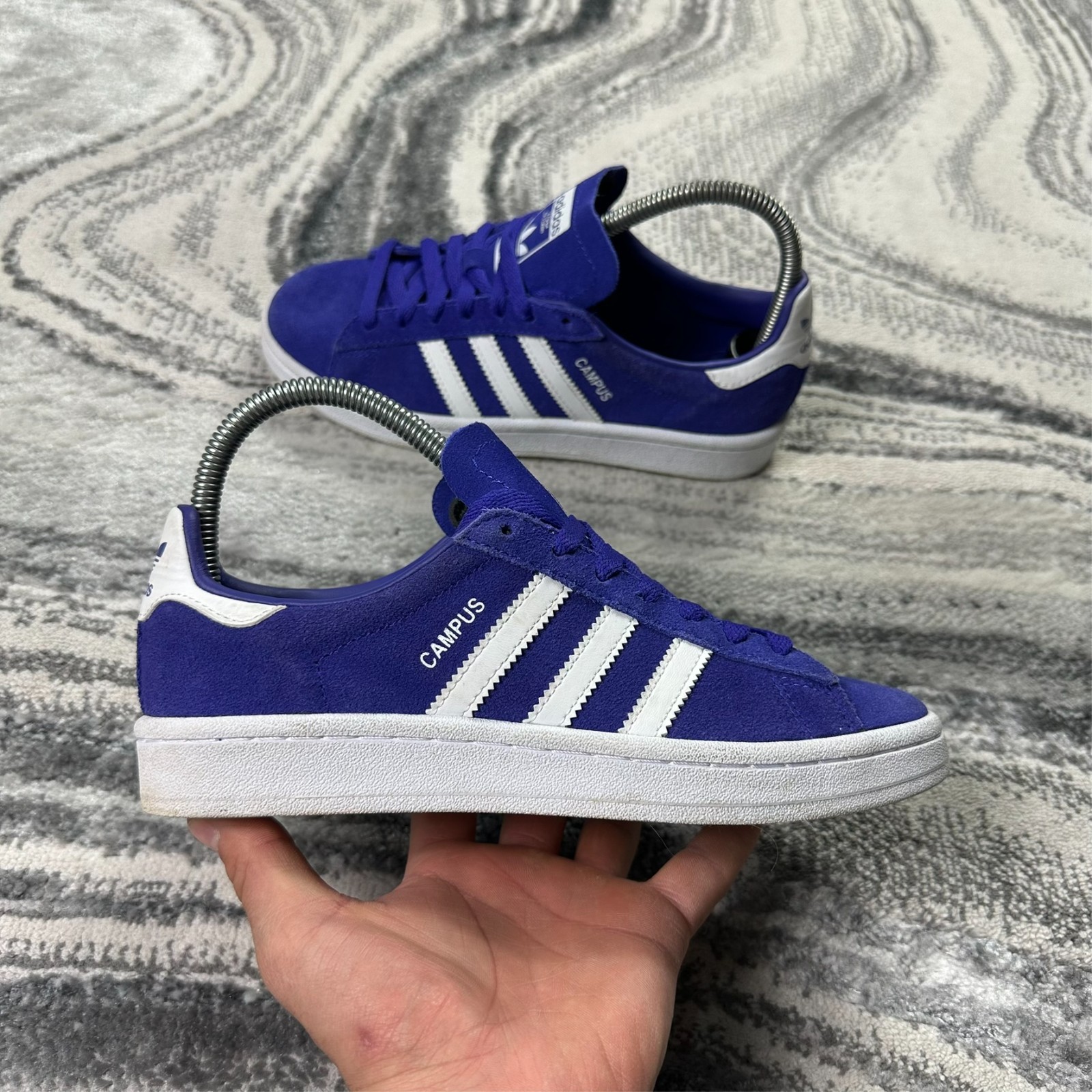 Vintage Adidas Campus ‘Energy Ink’ 2017 Purple Suede UK 4 Flat Trainers image 3