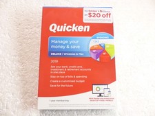 Quicken Deluxe 2019 CD, 1-Disc Windows Mac Software Manage Money  Save w/ Key