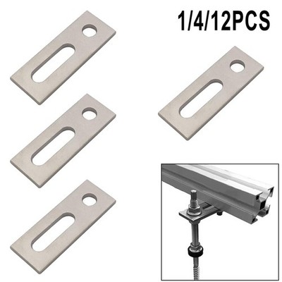 Zuverlässige Edelstahl Adapterplatte für M10 Solar Mount Stockschrauben, silbe