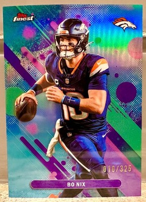 JERSEY NUMBER MATCH! 2025 Topps Finest Bo Nix Denver Broncos 10/325! DENVER!