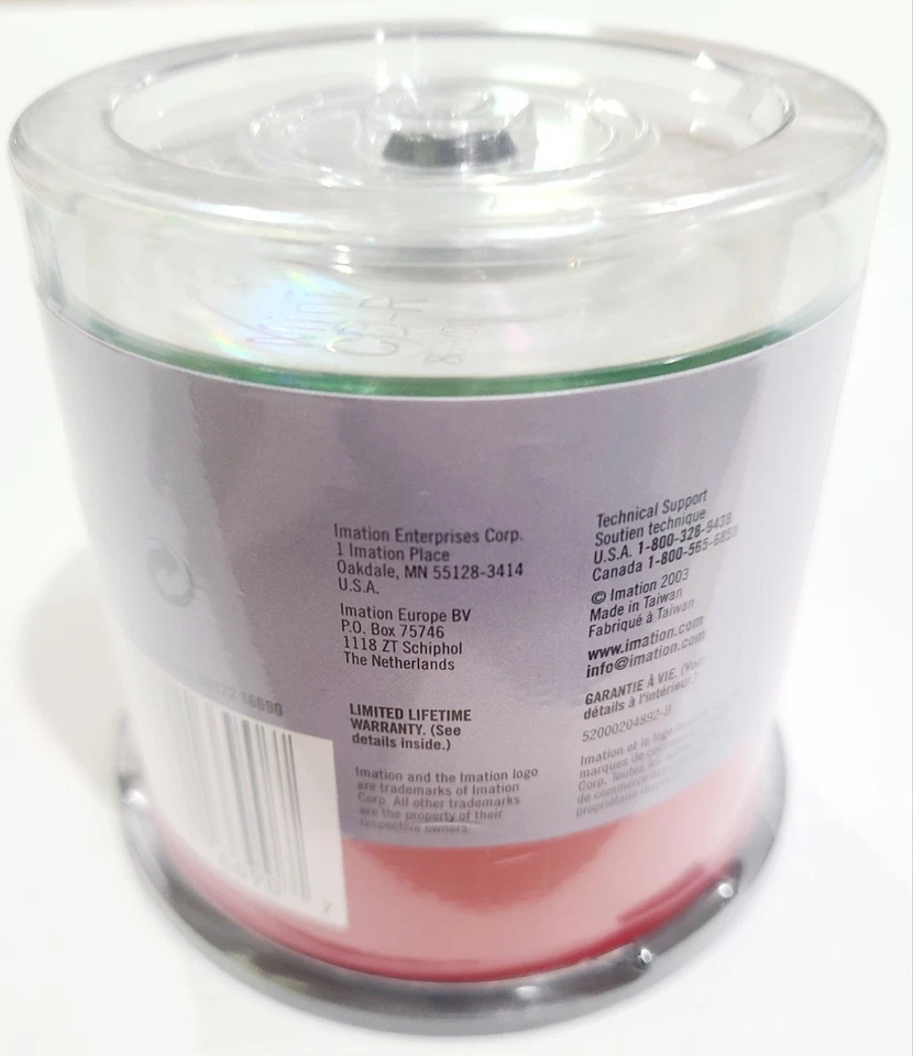 Imation Mini CD-R 50-count Spindle 23 MIN 202 MB 8 cm 80 mm New/Sealed - Image 2 of 3