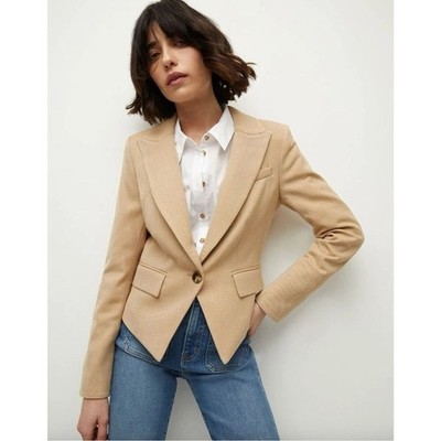 Veronica Beard Hosanna Herringbone Cutaway Dickey Jacket Women's 0