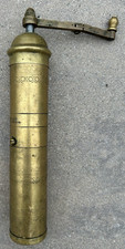 Vintage Brass The Frugal Gourmet Pepper Grinder w/ Handle 10.5" Tall Greece