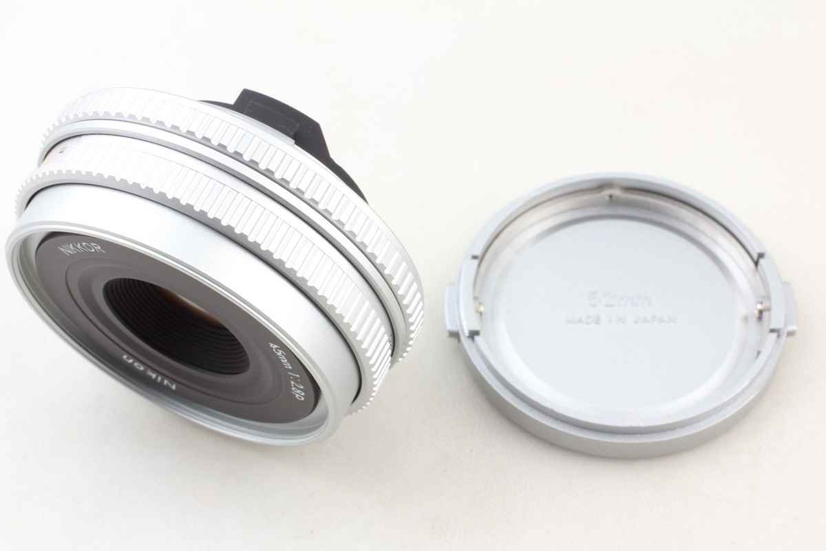 Top MINT w/ Hood] Nikon Ai-s Nikkor 45mm f/2.8 P silver MF Lens