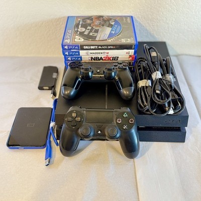 Sony PlayStation 4 PS4 CUH-1215A 500GB Console w/ 2 Controllers & Games TESTED