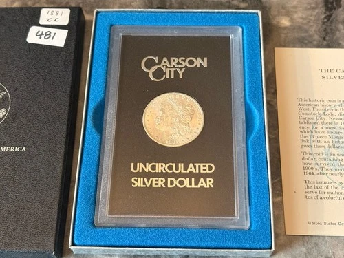 1881-CC Carson City Morgan Silver Dollar GSA Hoard Brilliant Uncirculated OGP US