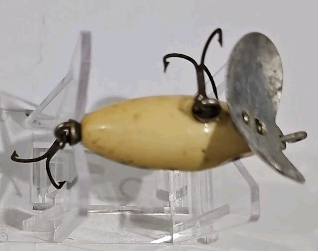 Vintage Fred Arbogast Jitterbug Spotted Frog Finish Fishing Lure 1