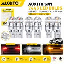 AUXITO 7443 T20 W21W LED Bulb Reverse Backup Indicator Brake Tail 5050 SMD IP67