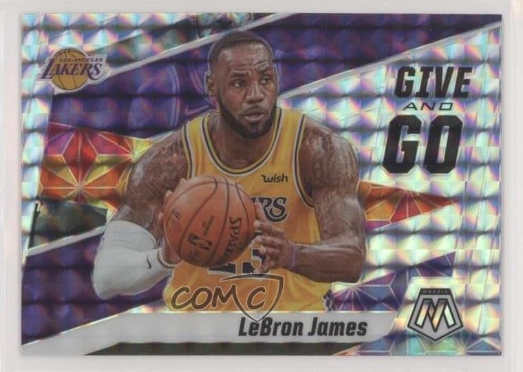 2019-20 Panini Mosaic Give and Go Silver Mosaic Prizm LeBron James #8 n0j
