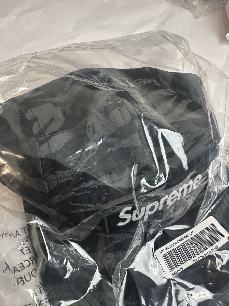 New Supreme Tiger Camo Ripstop Camp Cap Black 2026 26SS | eBay