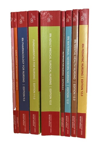 ATI Content Mastery Series Review Module Set Complete 9 Books 2024 NCLEX RN VGUC