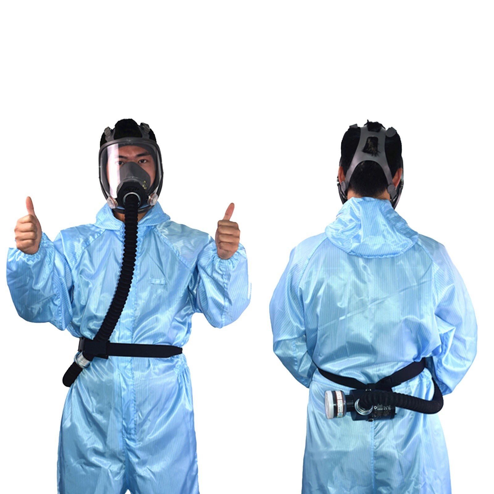 Portable Electric Full Face Gas Respirator Supplied Air Paint Spraying Chemical