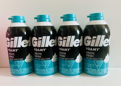 Gillette Sensitive Skin Foamy Shave Cream 11oz (4Pack)