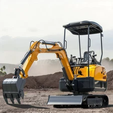 Free Shipping 1.5Ton Mini Excavator with Pilot Operation B＆S Engine Small Digger