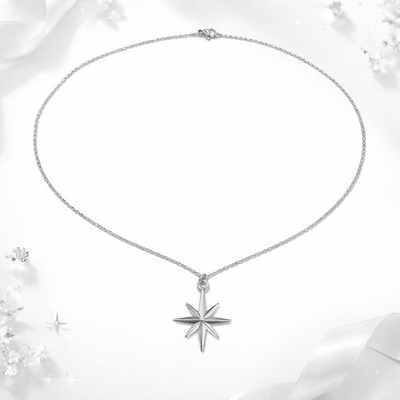 #ad Silver North Star Necklace – Minimalist Dainty Pendant Celestial Jewelry Gift $11.96