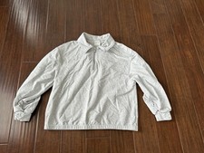Varley Romero Sweatshirt Pullover Quarter Zip Grey Cropped Athleisure Medium