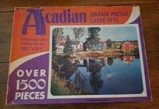 Acadian Puzzle Over 1500pc Autumn Reflections Made In Canada Vintage By Sure-Lox