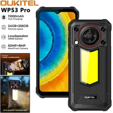 Unlocked OUKITEL WP53 PRO 4G LTE Rugged Phone Android 15 Mobile Outdoor 11000mAh