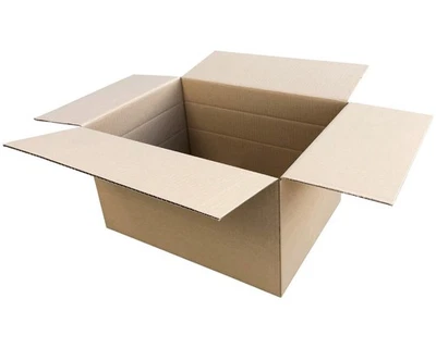 1x Faltkarton 455x340x(120)-265mm mit variabler Höhe 1-wellig Dickwelle braun - Bild 1 von 3