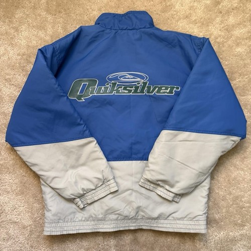 Vintage Quicksilver Puffer Jacket. Zipup/button Up.  Size Large. Great Condition