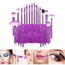 22Pcs Pro Foundation Makeup Brush Flat Top Kabuki for Blending Liquid Cream New