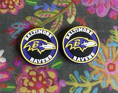 2 Pce BALTIMORE Football Team Silicone Focal Beads DIY Jewelry Beadable Pens