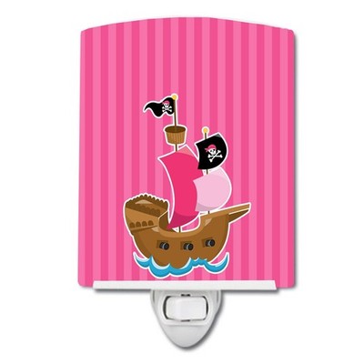 Caroline'S Treasures Carolines Treasures Bb8970Cnl Pirate Ship Pink Ceramic