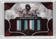 2025 Topps Tier One Relics Red /25 Lourdes Gurriel Jr #T1R-LG Dual Patch 1bi0