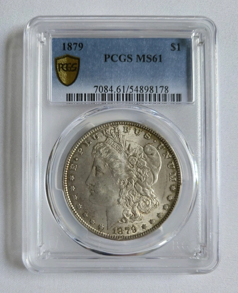 1879 Morgan Silver Dollar PCGS Graded MS 61 - Image 4 of 4