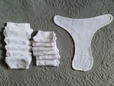 Lot de 14 couches lavables en Coton blanc