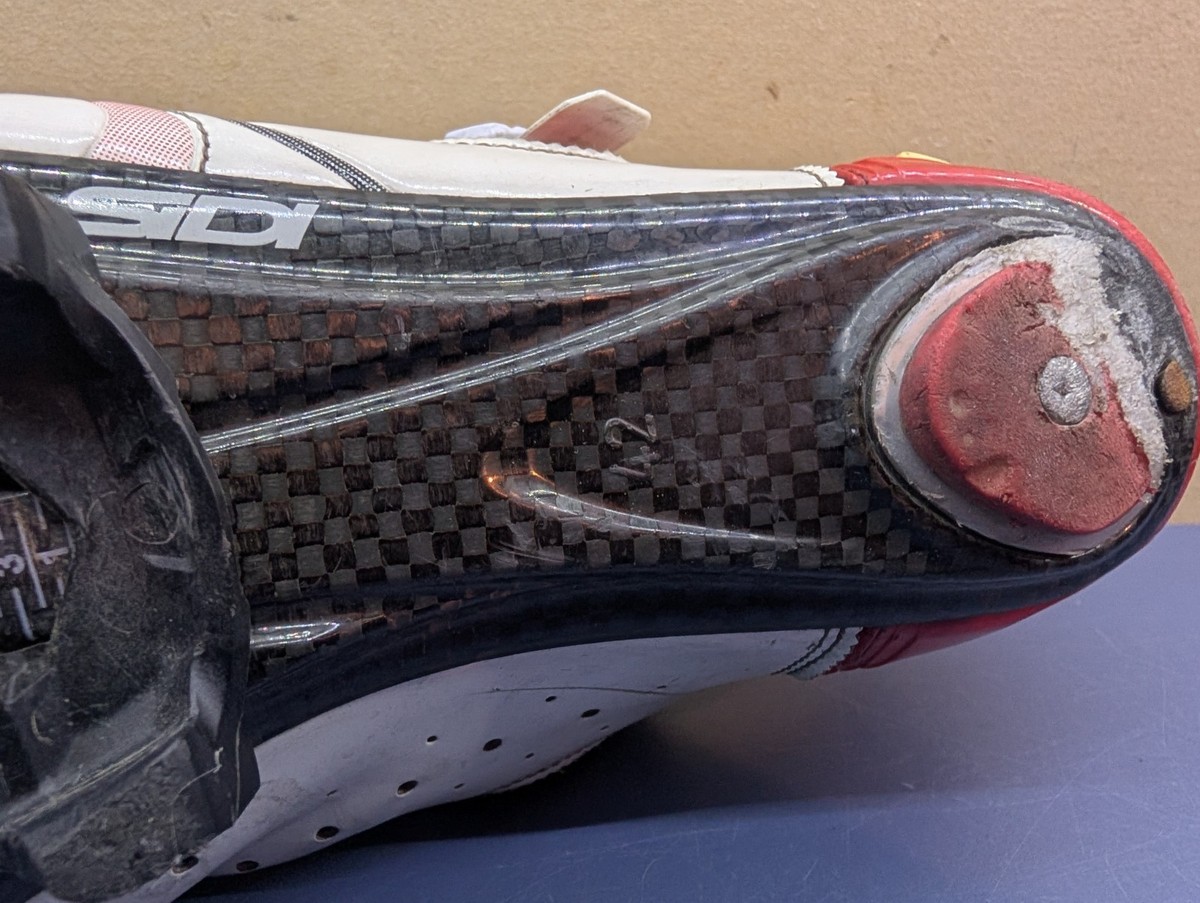 Sidi Ergo 2 Carbon Lite Mens Road Cycling Shoes White Black Red