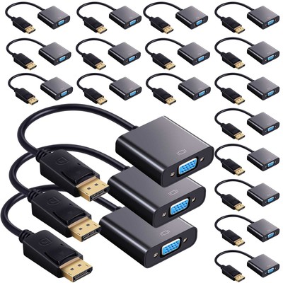 Yunsailing 20 Pack DisplayPort to VGA Adapters Gold Plated Compatible with La...