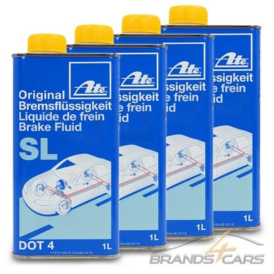 ORIGINAL ATE 4x 1 L LITER SL DOT4 BREMSENFLÜSSIGKEIT BREMS FLÜSSIGKEIT 50131519
